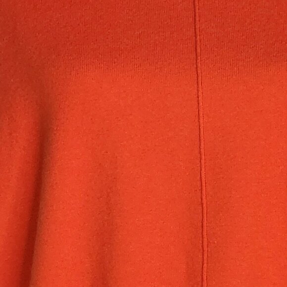 Chico's Orange Center Seam LS Nylon Rayon Poly Cashmere Sweater Sz Chico 2 US L - Picture 3 of 16